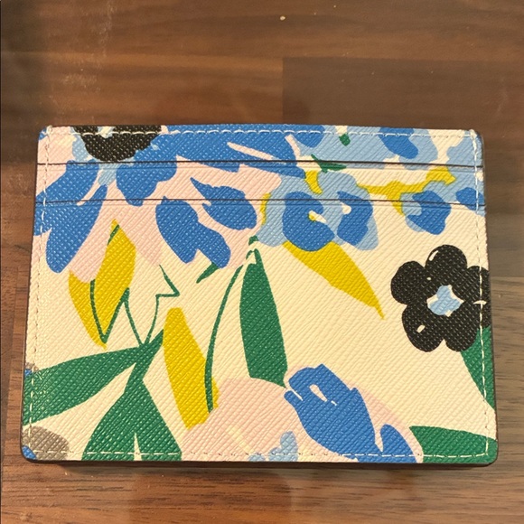 Kate Spade Multicolor Floral Slim Card Holder Wallet New w Gift Box Cream Multi - Picture 3 of 8